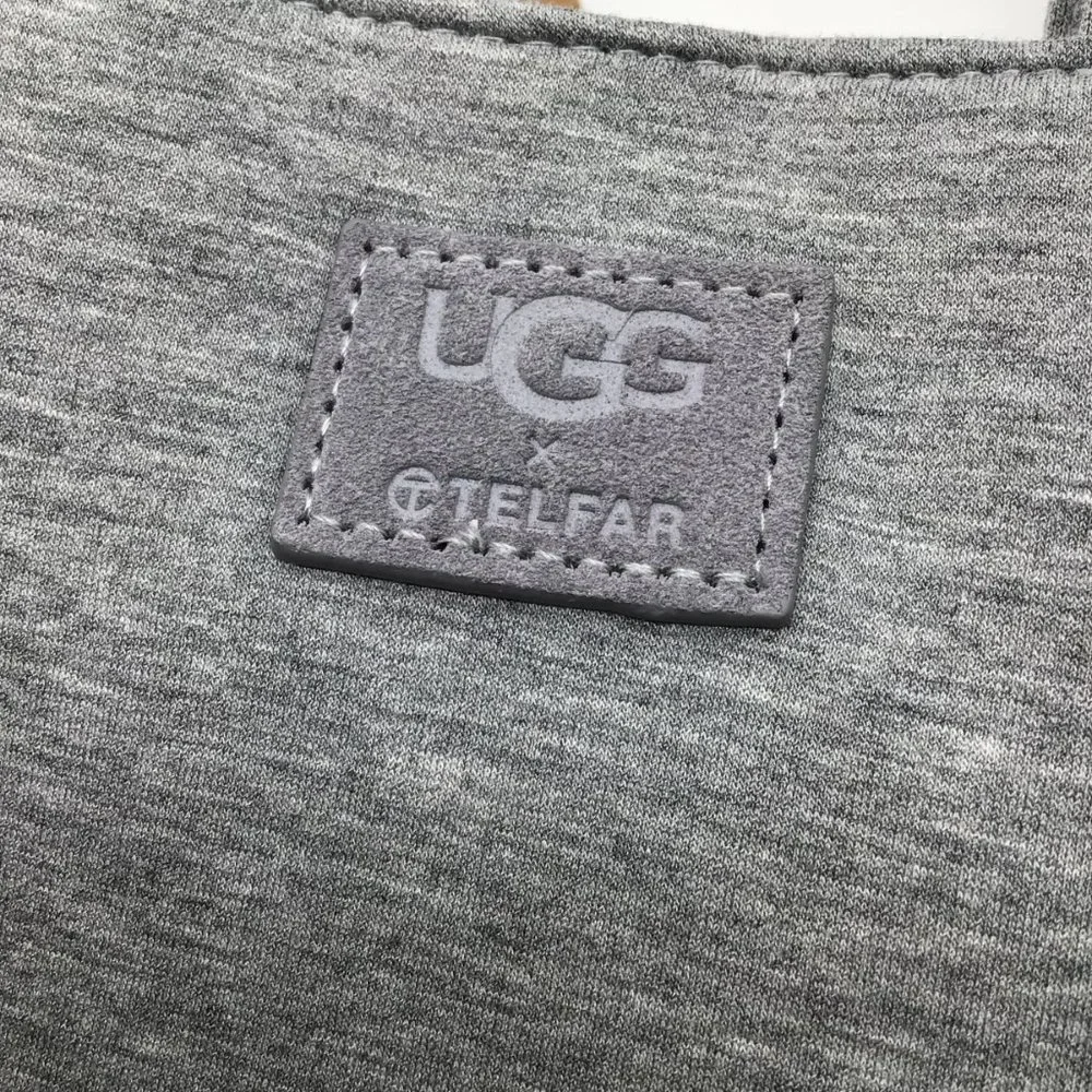 UGG X TELFAR FLEECE SMALL SHOPPING BAG IN HEATHER GREY - Picture 7 of 11
